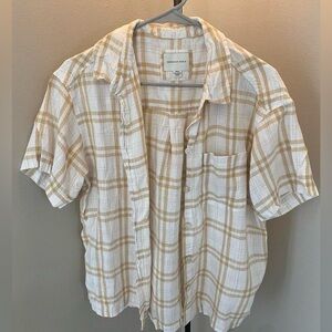 Yellow plaid, American Eagle button-down